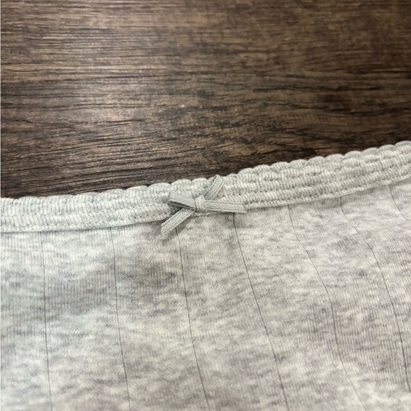 skims drop needle pointelle mini skirt in light heather grey - Picture 5 of 8